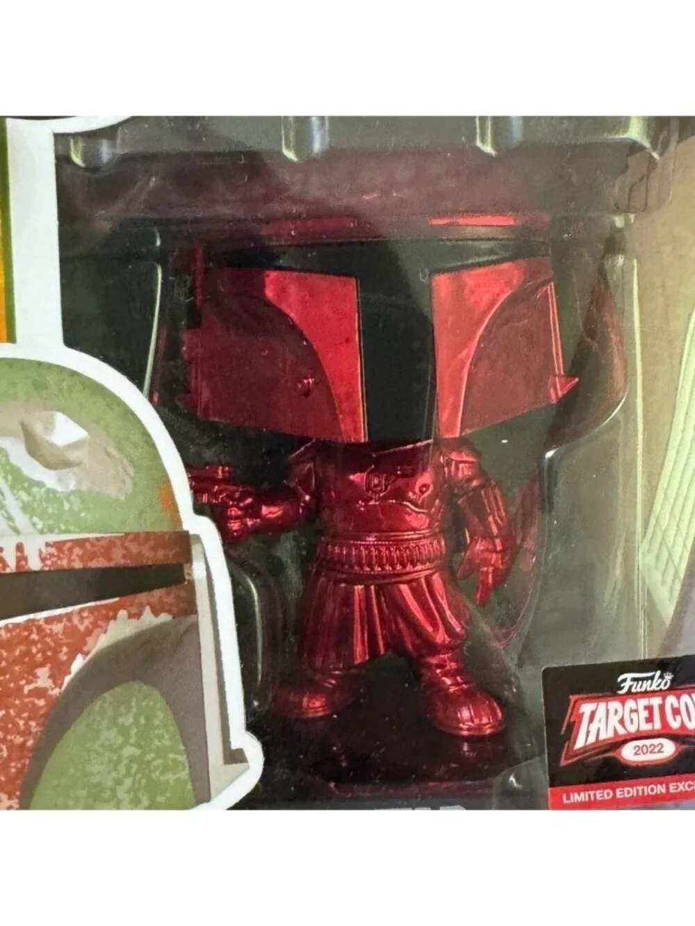 Funko Pop Star Wars Boba Fett Bobblehead #462 Target Con Red Chrome Ltd. Edition - Picture 5 of 5